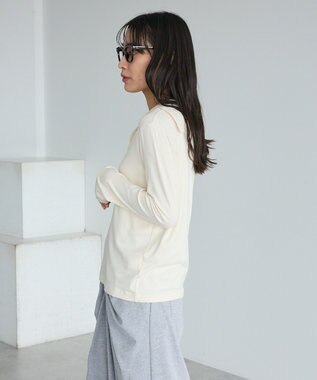 CRAFT STANDARD BOUTIQUE ハイネックハーフボタンプルオーバー Off White