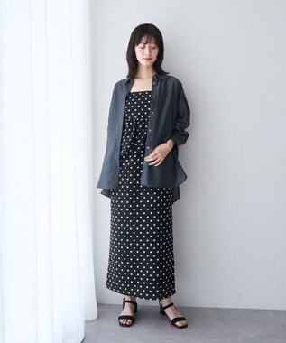 YECCA VECCA バック釦シアーシャツ Charcoal Gray