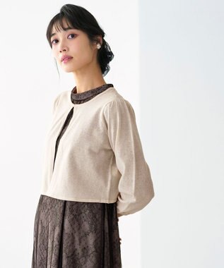 ANY SIS 【Lily Calin】シャイニー ボレロ ライトベージュ