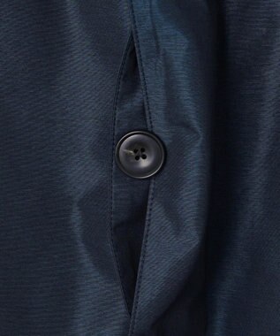 GOTAIRIKU メランジシャンブレー ステンカラーコート ネイビー系