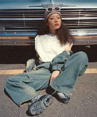 WEGO 【5色3サイズ展開/ユニセックス着用ITEM/洗える/綿100%】スリーブレスコットンT ホワイト