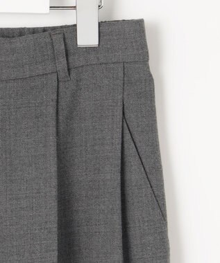 自由区 【SHIHOさん着用】ソフトウールブレンドワイド パンツ チャコールグレー