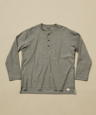 JOSEPH ABBOUD MOUNTAIN 【SPACE】OGスラブプレーティング天竺 ヘンリーネックカットソー ライトグレー系