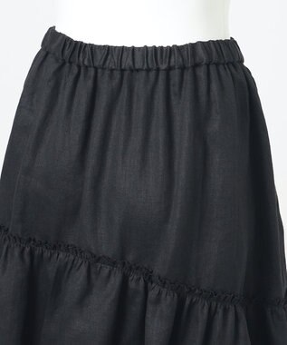 23区 【R(アール)】リネンツイル スカート ブラック系
