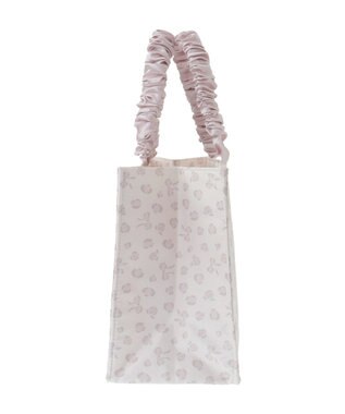 Maison de FLEUR リボンレオパードギャザーハンドルスクエアトート Light Beige