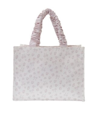 Maison de FLEUR リボンレオパードギャザーハンドルスクエアトート Light Beige