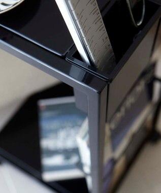tower サイドテーブルワゴン タワー ブラック ブラック