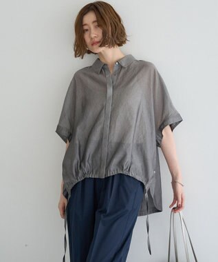 YECCA VECCA サイドスリットドロストシャツ