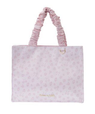 Maison de FLEUR リボンレオパードギャザーハンドルスクエアトート Light Pink
