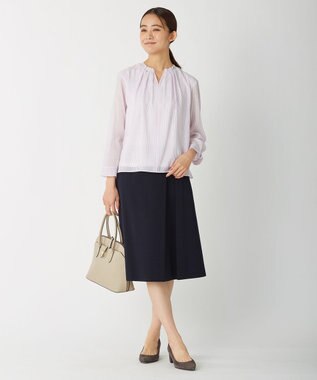 J.PRESS LADIES 【制菌加工・UVカット】アルファクロスジャージー スカート ネイビー系