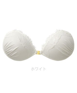 BRADELIS New York 【NuBra / ナチュラルタイプ】ヌーブラ・エアーライト レリア  デザインヌーブラ ストラップレス バックレス ホワイト