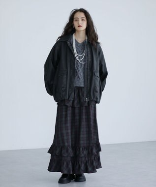 Green Parks ■ＥＳＣＡＲ　フェイクレザーバルーンブルゾン Black