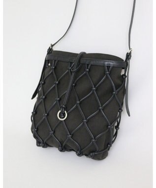 MORROW by thank 【軽量】レザーメッシュバック / NATALIE ブラック X ASスエード