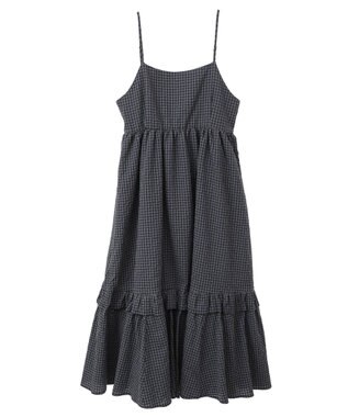 Green Parks ・ＥＬＥＮＣＡＲＥ　ＤＵＥ　ギンガムキャミワンピース Charcoal Gray