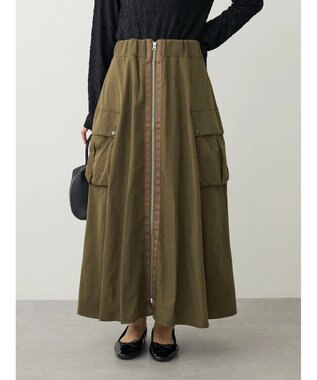 Green Parks ・ＳＵＧＡＲ　ＳＰＯＯＮ　ミリタリーフレアスカート Khaki