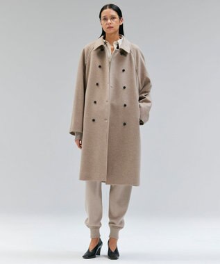 BEIGE， 【VERY NaVY12月号掲載】LABBOCK / ウール混ラグランステンカラーコート Taupe