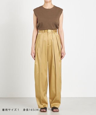 NAVE 【Nave　洗える】クリアジャージー ノースリーブ カーキ系