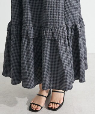 Green Parks ・ＥＬＥＮＣＡＲＥ　ＤＵＥ　ギンガムキャミワンピース Charcoal Gray