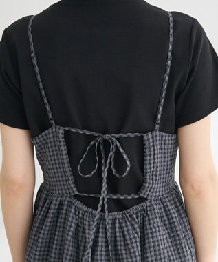 Green Parks ・ＥＬＥＮＣＡＲＥ　ＤＵＥ　ギンガムキャミワンピース Charcoal Gray