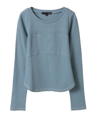 Green Parks ・ＳＵＧＡＲ　ＳＰＯＯＮ　ビスチェラインリブロンＴＥＥ Blue