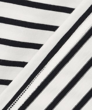 ANY KIDS セーラー襟付き 長袖 トップス オフ×ブラックボーダー