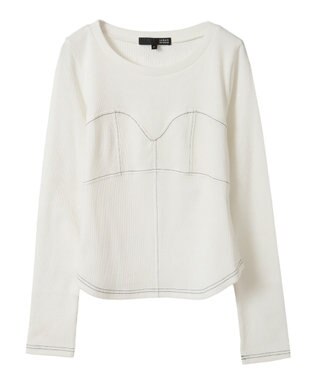 Green Parks ・ＳＵＧＡＲ　ＳＰＯＯＮ　ビスチェラインリブロンＴＥＥ Off White