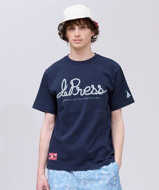 J.PRESS MEN 【NYUZELESS】プリントグラフィック Ｔシャツ ネイビー系