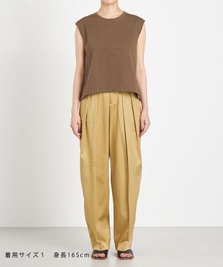 NAVE 【Nave　洗える】クリアジャージー ノースリーブ カーキ系