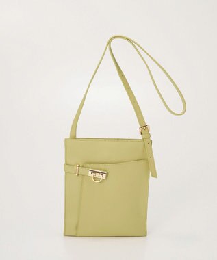 TREASURE TOPKAPI】ベルトデザイン レザー フラット ショルダーバッグ