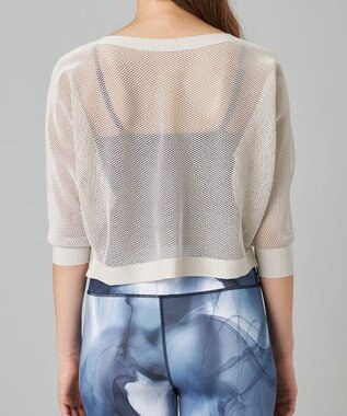 Chacott Chacott BALANCE【ノーソイングニット】７分袖メッシュニットＴシャツ グレージュ