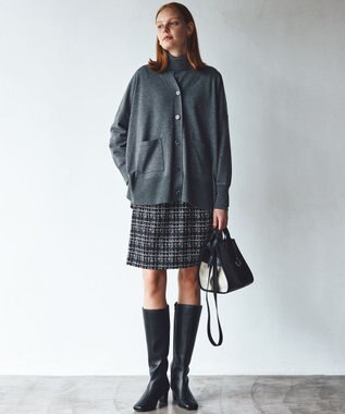 組曲 ビックシルエット カーディガン グレー系