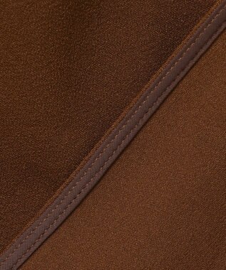 ICB 【洗える】マラボーテジョーゼット ボウタイデザインカットソー コーヒー系