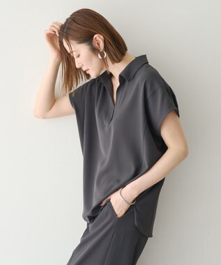 YECCA VECCA 【接触冷感】COOLスキッパーブラウス