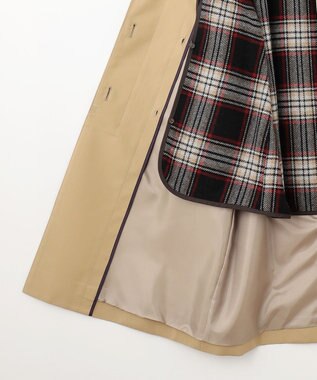 J.PRESS LADIES L コンパクトギャバ ステンカラーコート ベージュ系