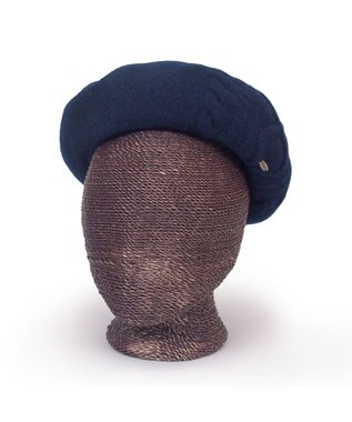 ATRENA 【日本製】Cableberet　ケーブル編みベレー帽 ネイビー