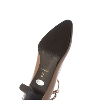 Riz raffinee <Riz raffinee>Vカットアンクルストラップパンプス ダークベージュ