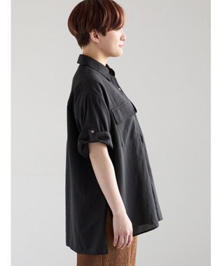 Te chichi Wポケット5分袖オーバーシャツ《2026 SUMMER LOOK item》 ブラック