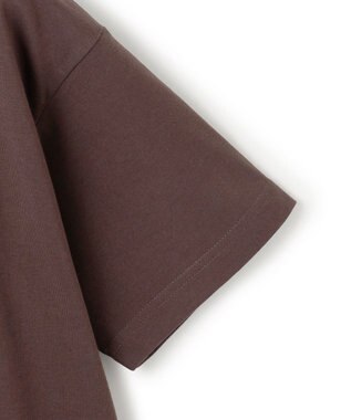 J.PRESS YORK STREET 【WOMEN】カフェロゴプリント Tシャツ ダークブラウン系