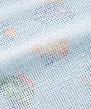 MIKI HOUSE HOT BISCUITS 【80-120cm】ビーンズ×乗り物 総柄ウインドブレーカー サックス