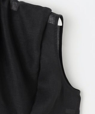 自由区 【WEB限定・接触冷感・洗える】シアーラミーローンイレギュラーヘムスリーブ ブラウス セピア