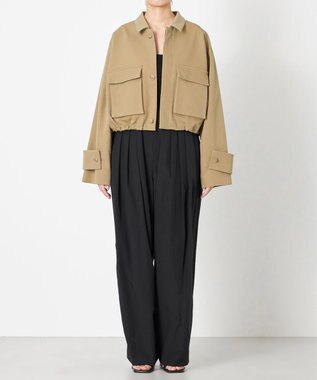 NAVE 【Nave・セットアップ可/洗える/撥水】スパンツイル ショートジャケット カーキ系