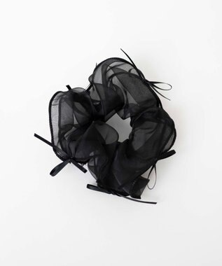 WEGO LスケリボンBIGシュシュ ブラック