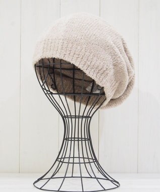 石田製帽 マイクロモール ホールガーメント ニット帽 ベージュ