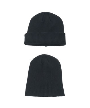 MOONBAT 【洗える】伸縮性に優れたストレスフリー ニット帽 ゆったり ブラック