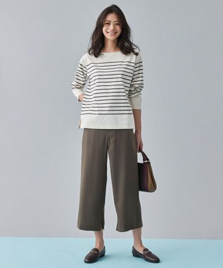 J.PRESS LADIES 【洗える】リラクシオンツイル パンツ カーキ系