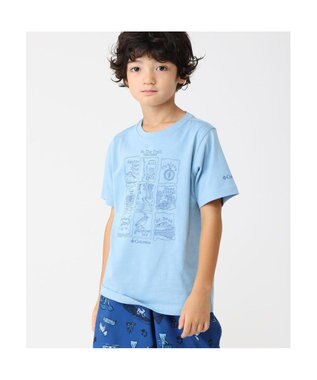 Columbia Columbia/ 【KIDS】バレークリークショートスリーブグラフィックシャツ /コロンビア Ripple Blue、 Hike Guide