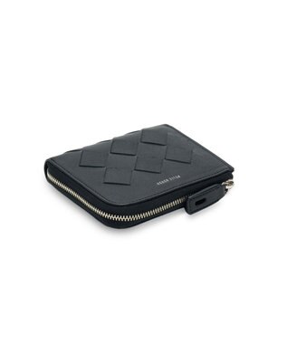 PELLE BORSA メッシュL字ファスナーミニ財布 Chrono Weave クロノウィーブ 5842 ブラック