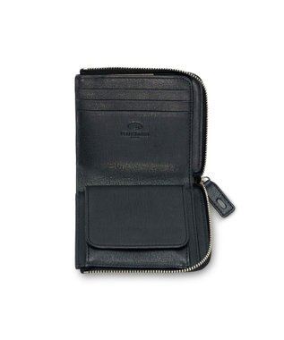 PELLE BORSA メッシュL字ファスナーミニ財布 Chrono Weave クロノウィーブ 5842 ブラック