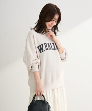 Green Parks 刺しゅうロゴ裏毛プルオーバー Off White