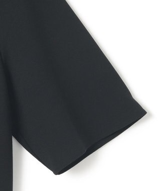 ICB L 【洗える】ストレッチジョーゼット ハイネックブラウス ブラック系